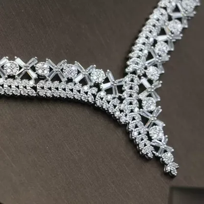 Ladies /Bridal Shiny Zircon Jewelry Sets #JEWLY87