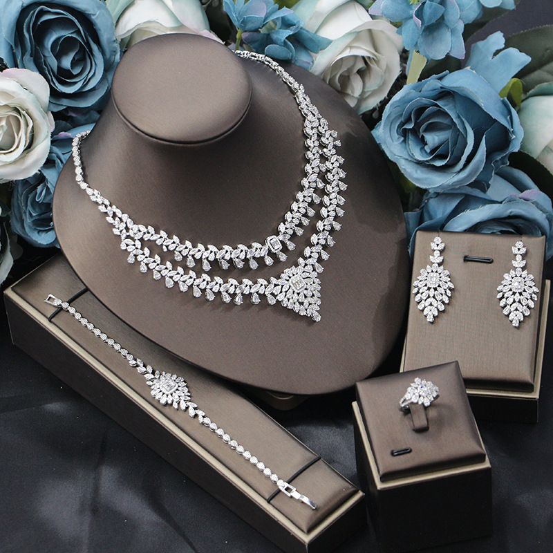 Ladies /Bridal Shiny Zircon Jewelry Sets #JEWLY88