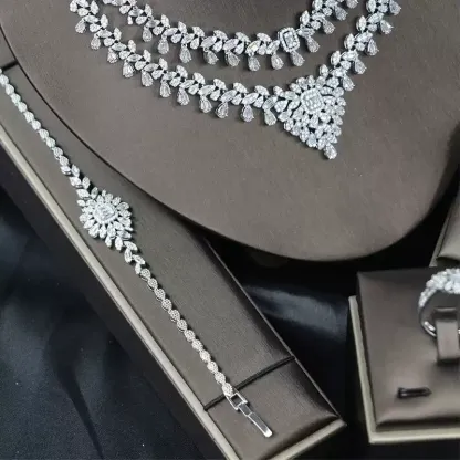 Ladies /Bridal Shiny Zircon Jewelry Sets #JEWLY88