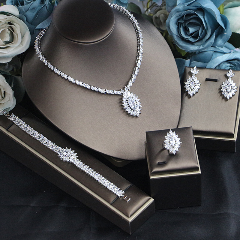 Ladies /Bridal Shiny Zircon Jewelry Sets #JEWLY91