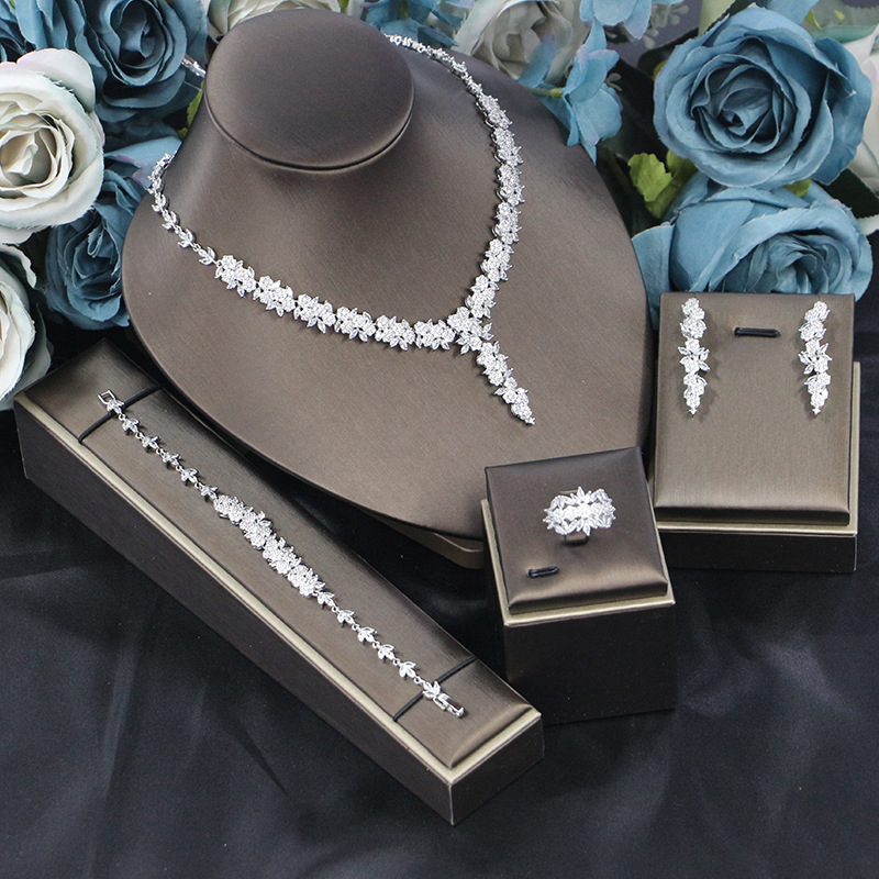 Ladies /Bridal Shiny Zircon Jewelry Sets #JEWLY93