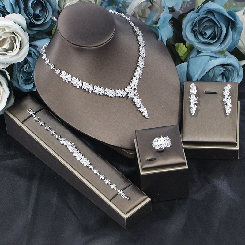 Ladies /Bridal Shiny Zircon Jewelry Sets #JEWLY93