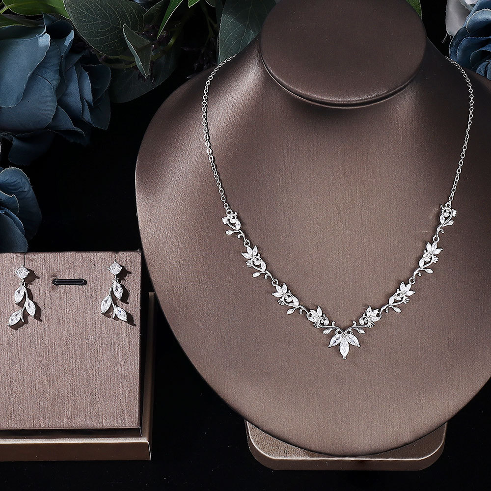 Ladies /Bridal Shiny Zircon Jewelry Sets #JEWLY94