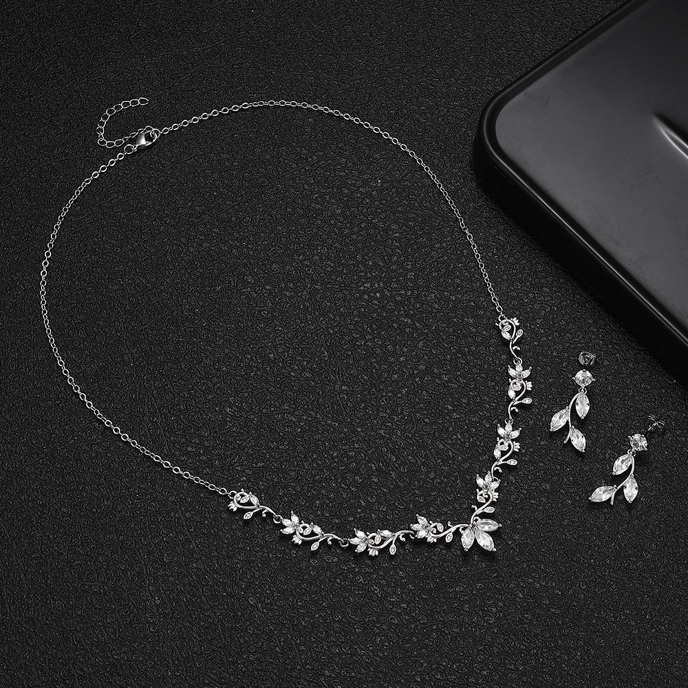 Ladies /Bridal Shiny Zircon Jewelry Sets #JEWLY94