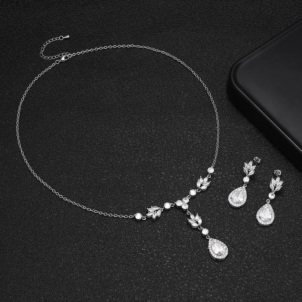 Ladies /Bridal Shiny Zircon Jewelry Sets #JEWLY95