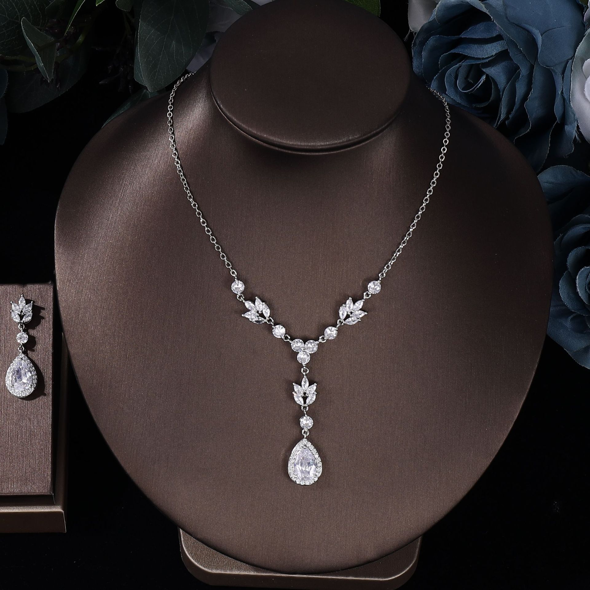Ladies /Bridal Shiny Zircon Jewelry Sets #JEWLY95