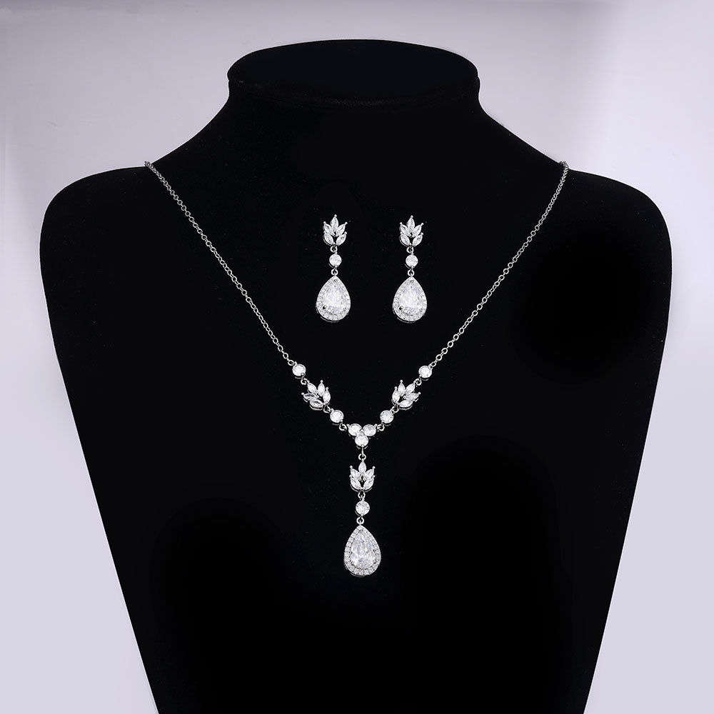 Ladies /Bridal Shiny Zircon Jewelry Sets #JEWLY95