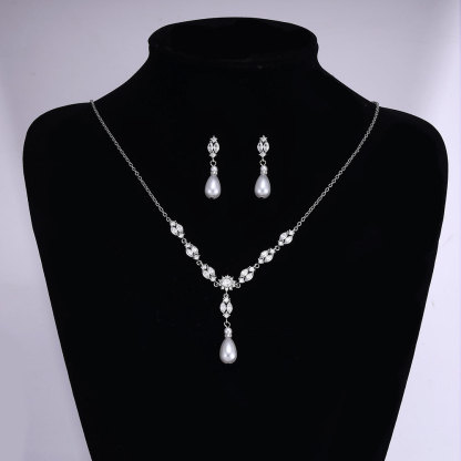 Ladies /Bridal Shiny Zircon Jewelry Sets #JEWLY97