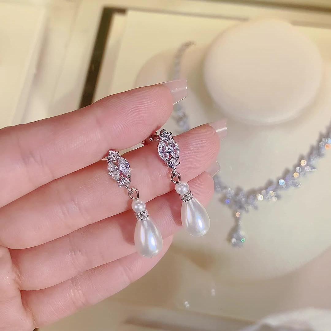 Ladies /Bridal Shiny Zircon Jewelry Sets #JEWLY97