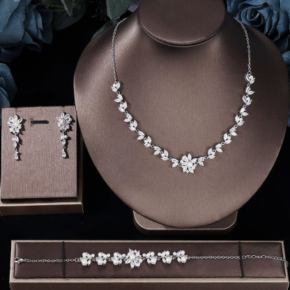 Ladies /Bridal Shiny Zircon Jewelry Sets #JEWLY98