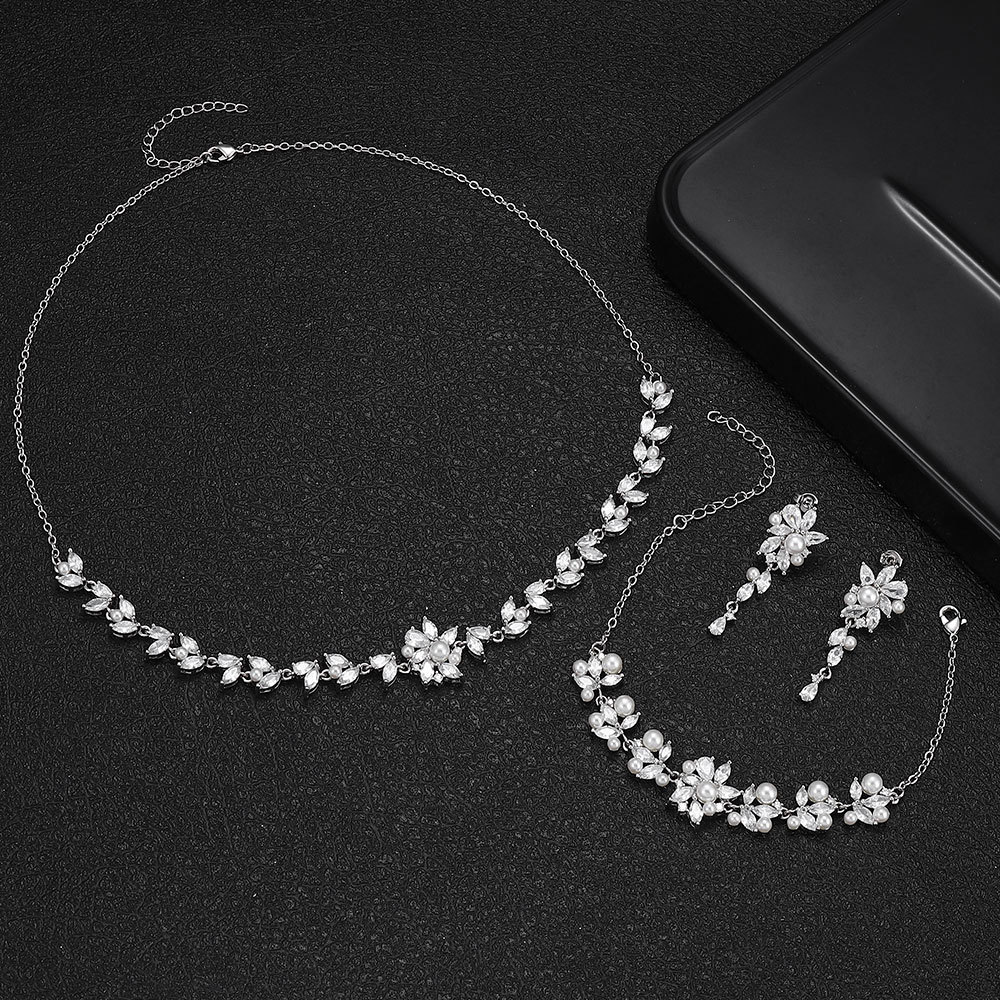 Ladies /Bridal Shiny Zircon Jewelry Sets #JEWLY98