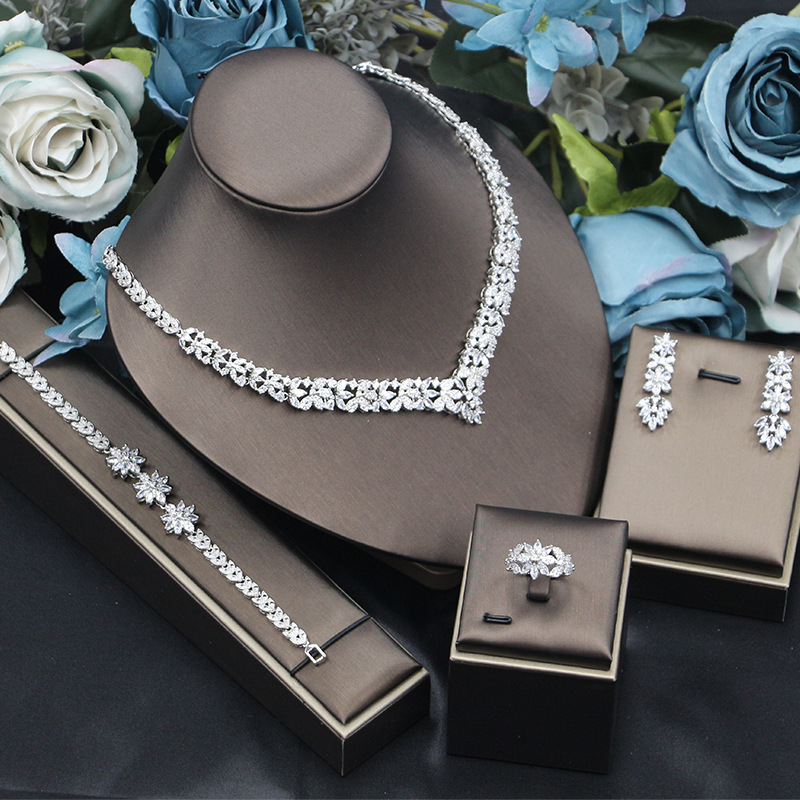 Ladies /Bridal Shiny Zircon Jewelry Sets #JEWLY100