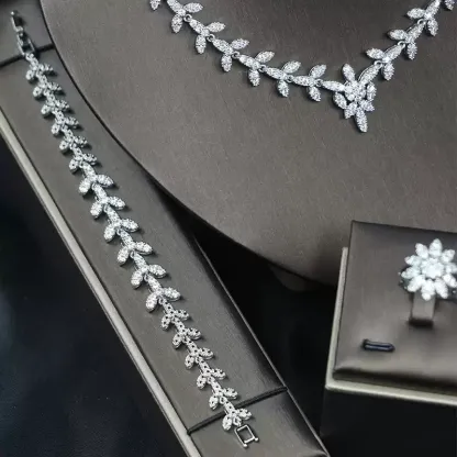 Ladies /Bridal Shiny Zircon Jewelry Sets #JEWLY101