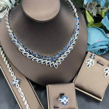 Ladies /Bridal Shiny Zircon Jewelry Sets #JEWLY102