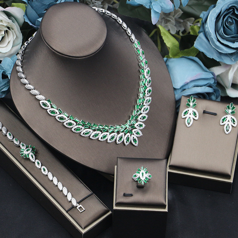 Ladies /Bridal Shiny Zircon Jewelry Sets #JEWLY102