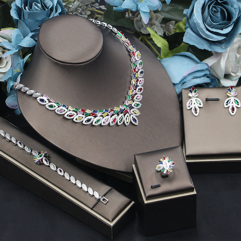 Ladies /Bridal Shiny Zircon Jewelry Sets #JEWLY102