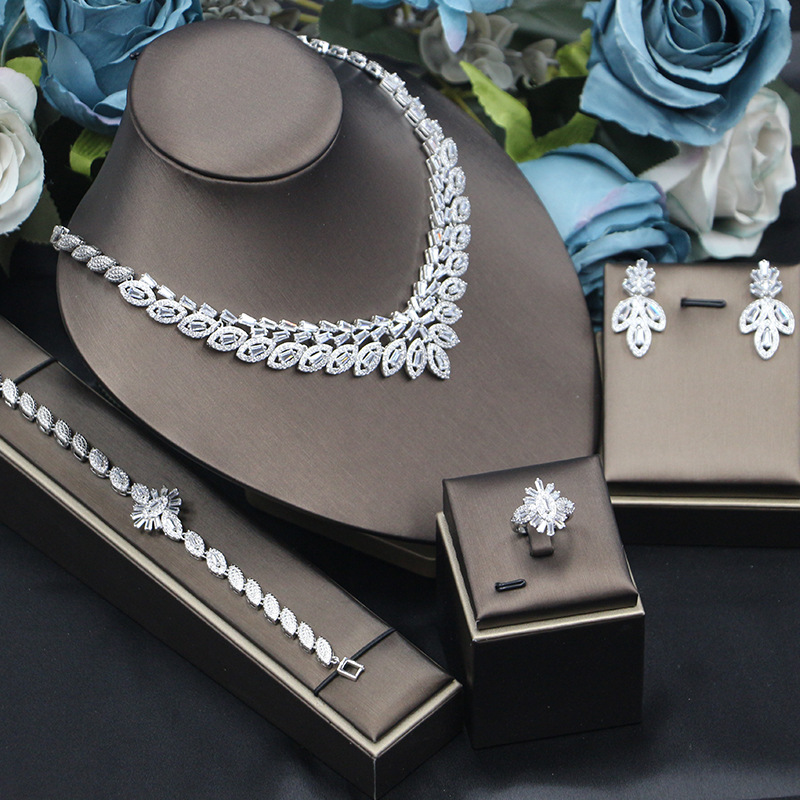 Ladies /Bridal Shiny Zircon Jewelry Sets #JEWLY102