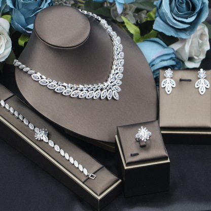 Ladies /Bridal Shiny Zircon Jewelry Sets #JEWLY102