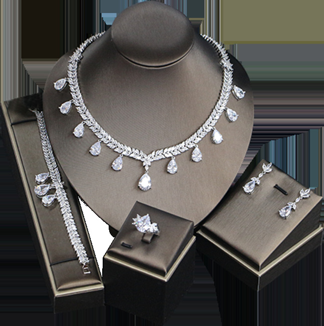 Ladies /Bridal Shiny Zircon Jewelry Sets #JEWLY103