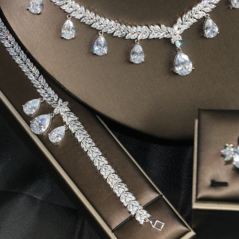 Ladies /Bridal Shiny Zircon Jewelry Sets #JEWLY103