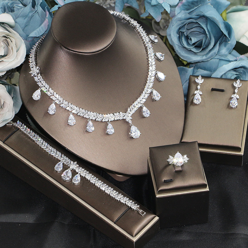 Ladies /Bridal Shiny Zircon Jewelry Sets #JEWLY103