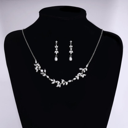 Ladies /Bridal Shiny Zircon Jewelry Sets #JEWLY104