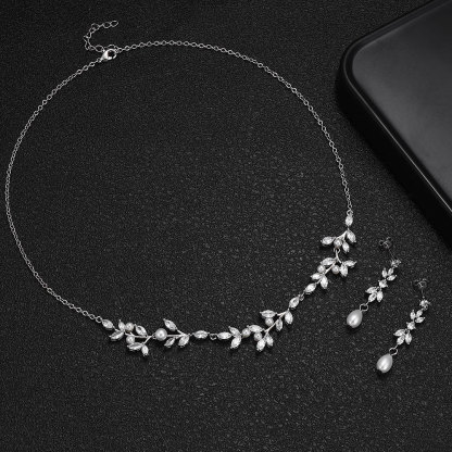 Ladies /Bridal Shiny Zircon Jewelry Sets #JEWLY104