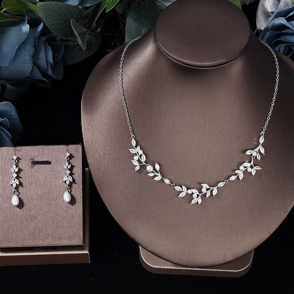 Ladies /Bridal Shiny Zircon Jewelry Sets #JEWLY104