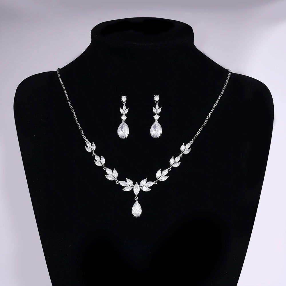 Ladies /Bridal Shiny Zircon Jewelry Sets #JEWLY105