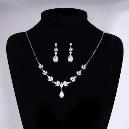 Ladies /Bridal Shiny Zircon Jewelry Sets #JEWLY105