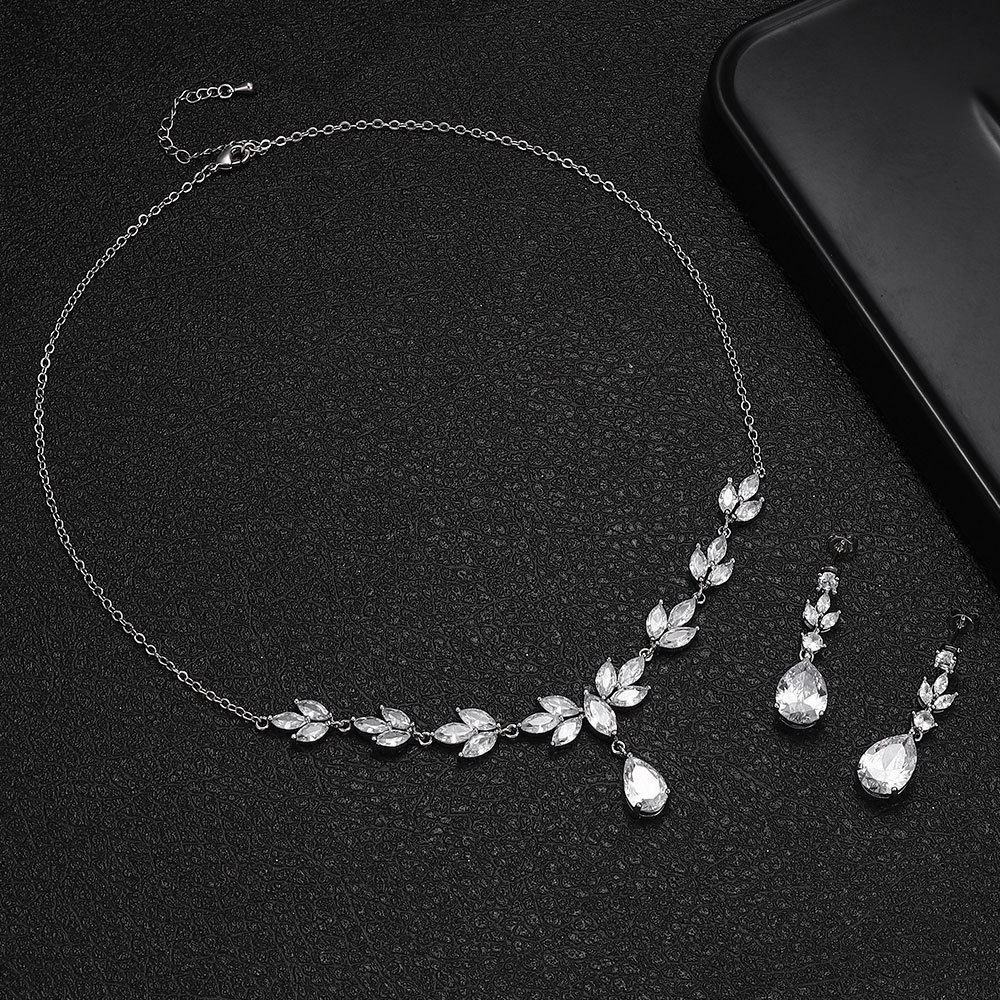 Ladies /Bridal Shiny Zircon Jewelry Sets #JEWLY105