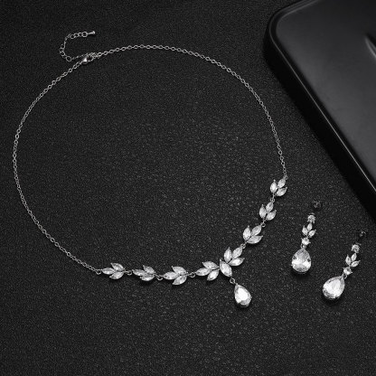 Ladies /Bridal Shiny Zircon Jewelry Sets #JEWLY105