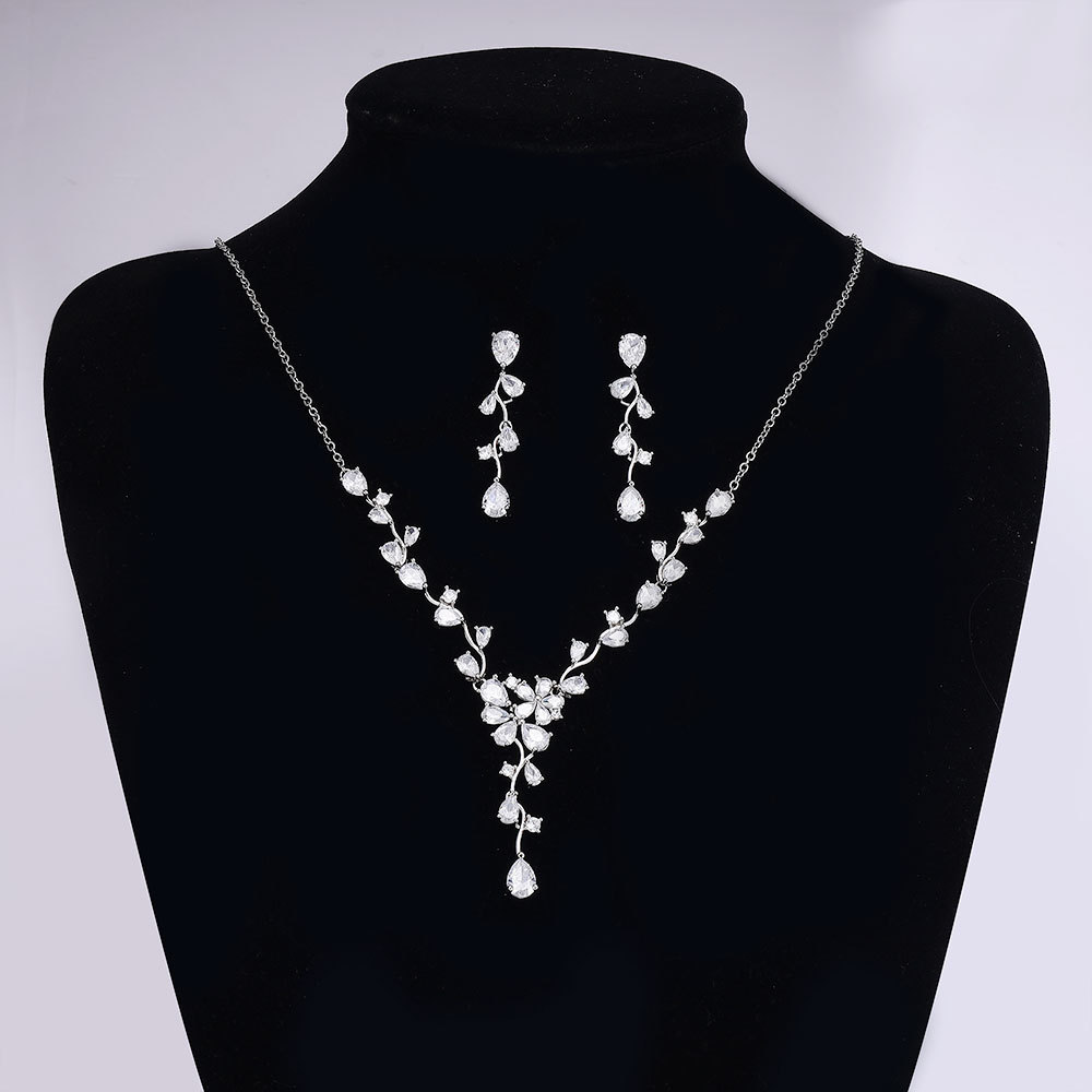 Ladies /Bridal Shiny Zircon Jewelry Sets #JEWLY107