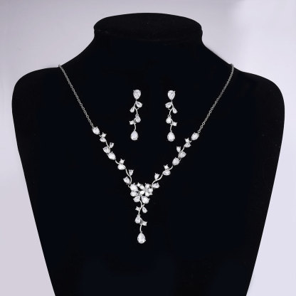 Ladies /Bridal Shiny Zircon Jewelry Sets #JEWLY107