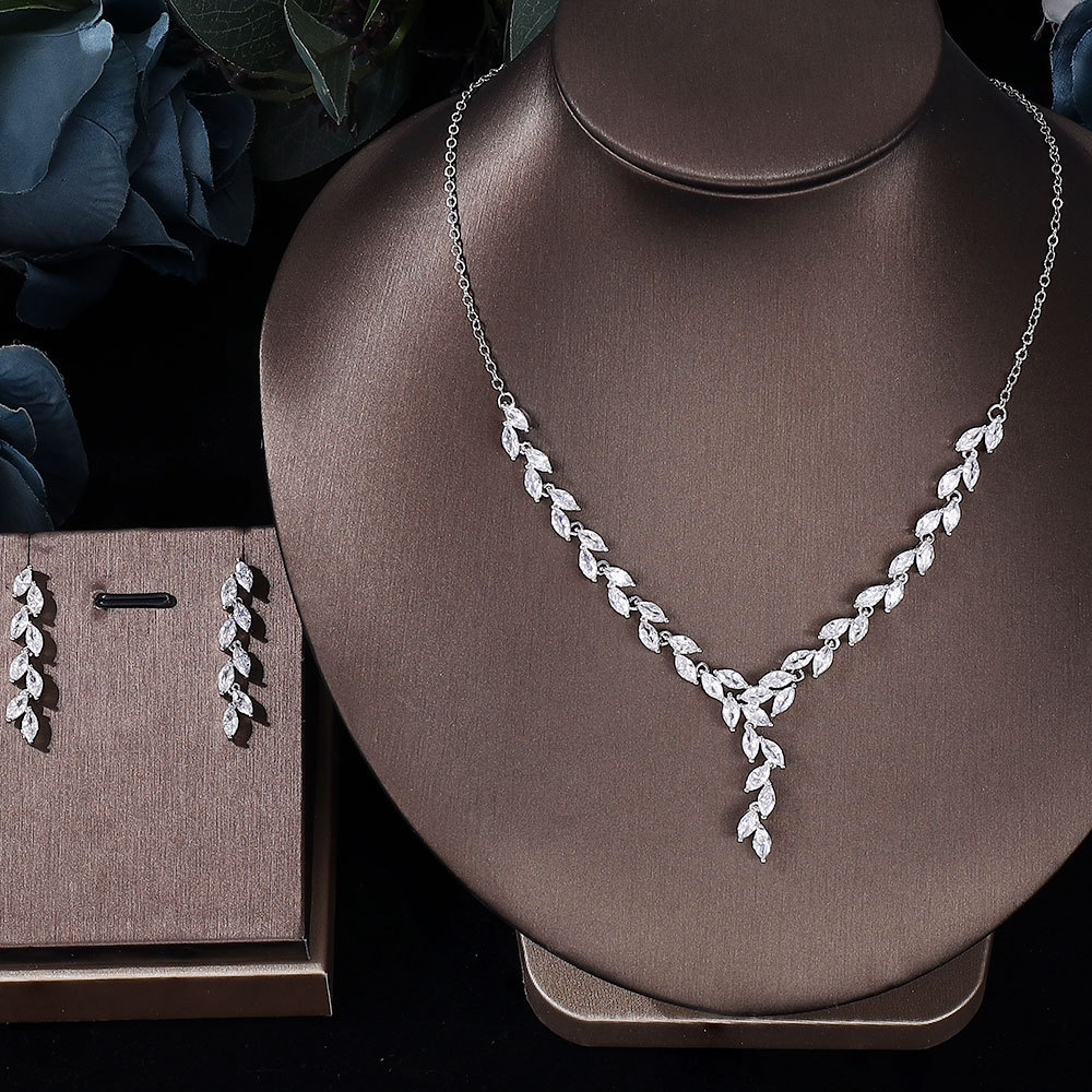 Ladies /Bridal Shiny Zircon Jewelry Sets #JEWLY107