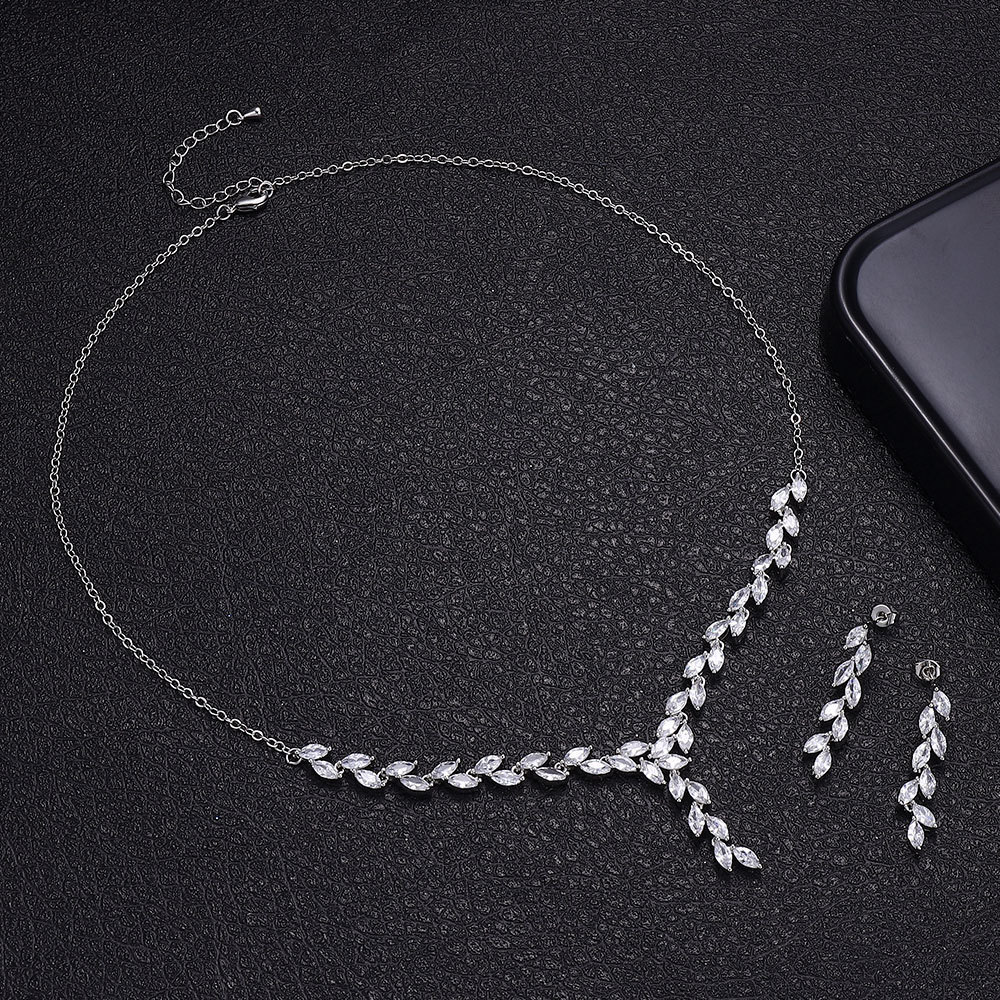 Ladies /Bridal Shiny Zircon Jewelry Sets #JEWLY107