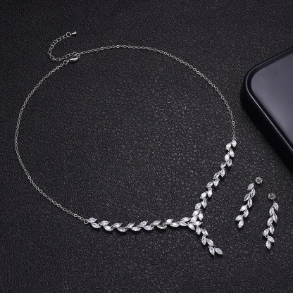 Ladies /Bridal Shiny Zircon Jewelry Sets #JEWLY107