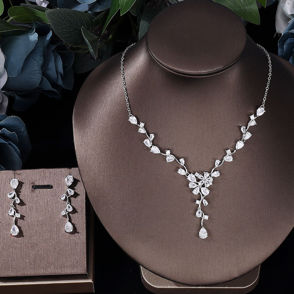 Ladies /Bridal Shiny Zircon Jewelry Sets #JEWLY107