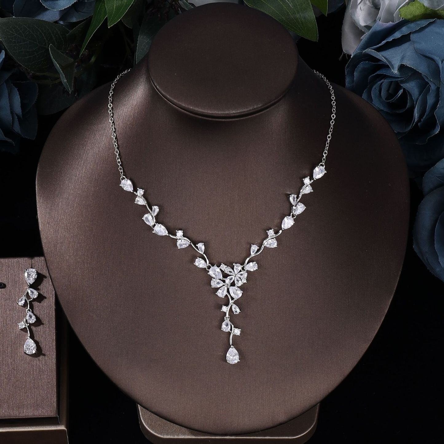 Ladies /Bridal Shiny Zircon Jewelry Sets #JEWLY107