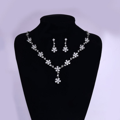 Ladies /Bridal Shiny Zircon Jewelry Sets #JEWLY108