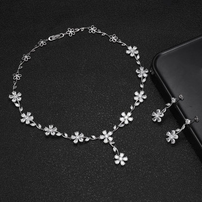 Ladies /Bridal Shiny Zircon Jewelry Sets #JEWLY108