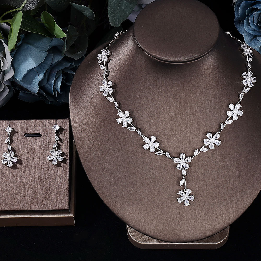 Ladies /Bridal Shiny Zircon Jewelry Sets #JEWLY108