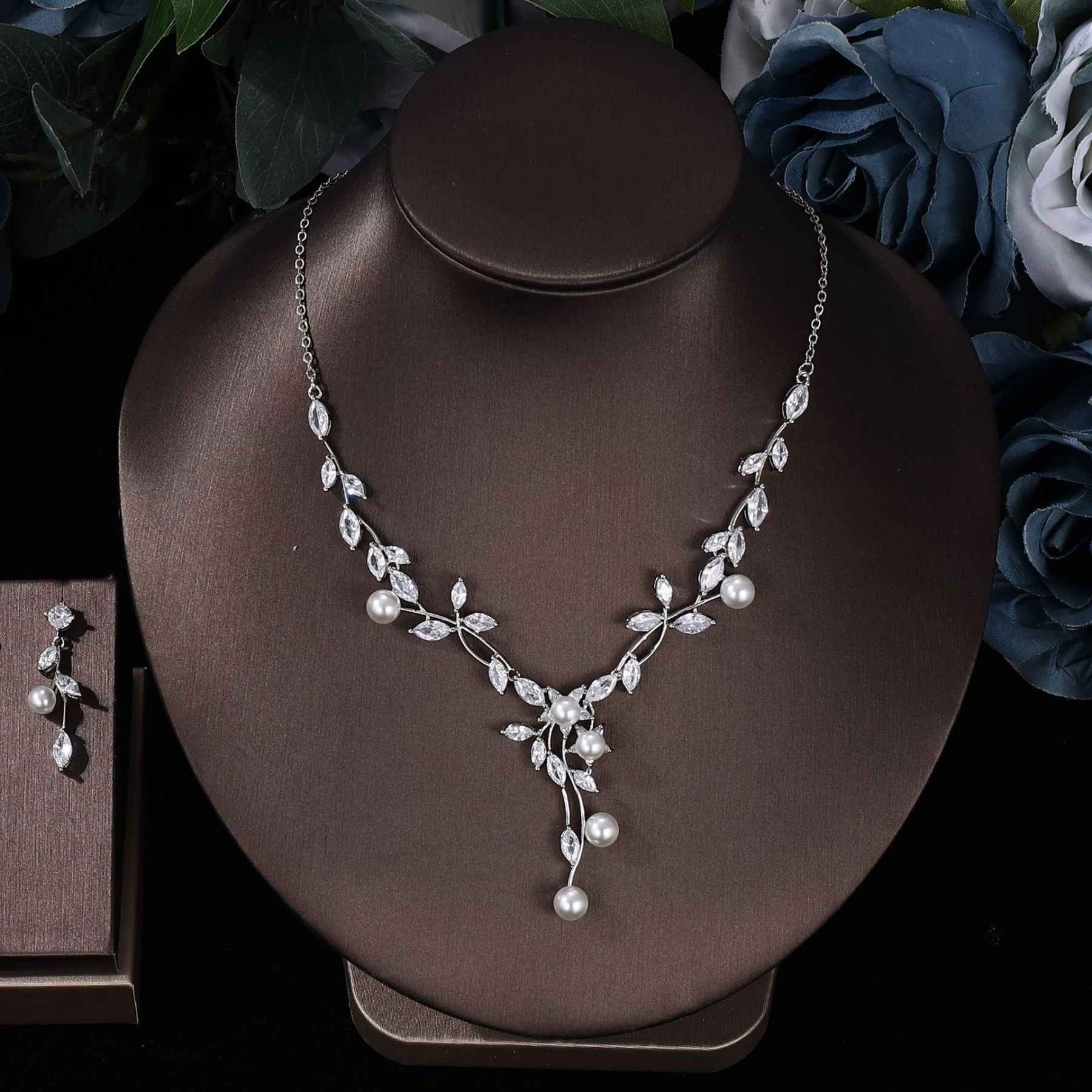 Ladies /Bridal Shiny Zircon Jewelry Sets #JEWLY109