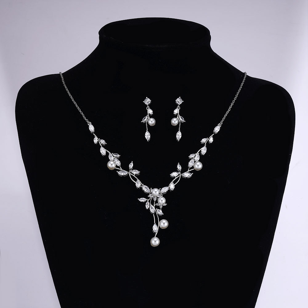 Ladies /Bridal Shiny Zircon Jewelry Sets #JEWLY109