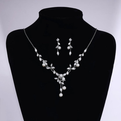 Ladies /Bridal Shiny Zircon Jewelry Sets #JEWLY109