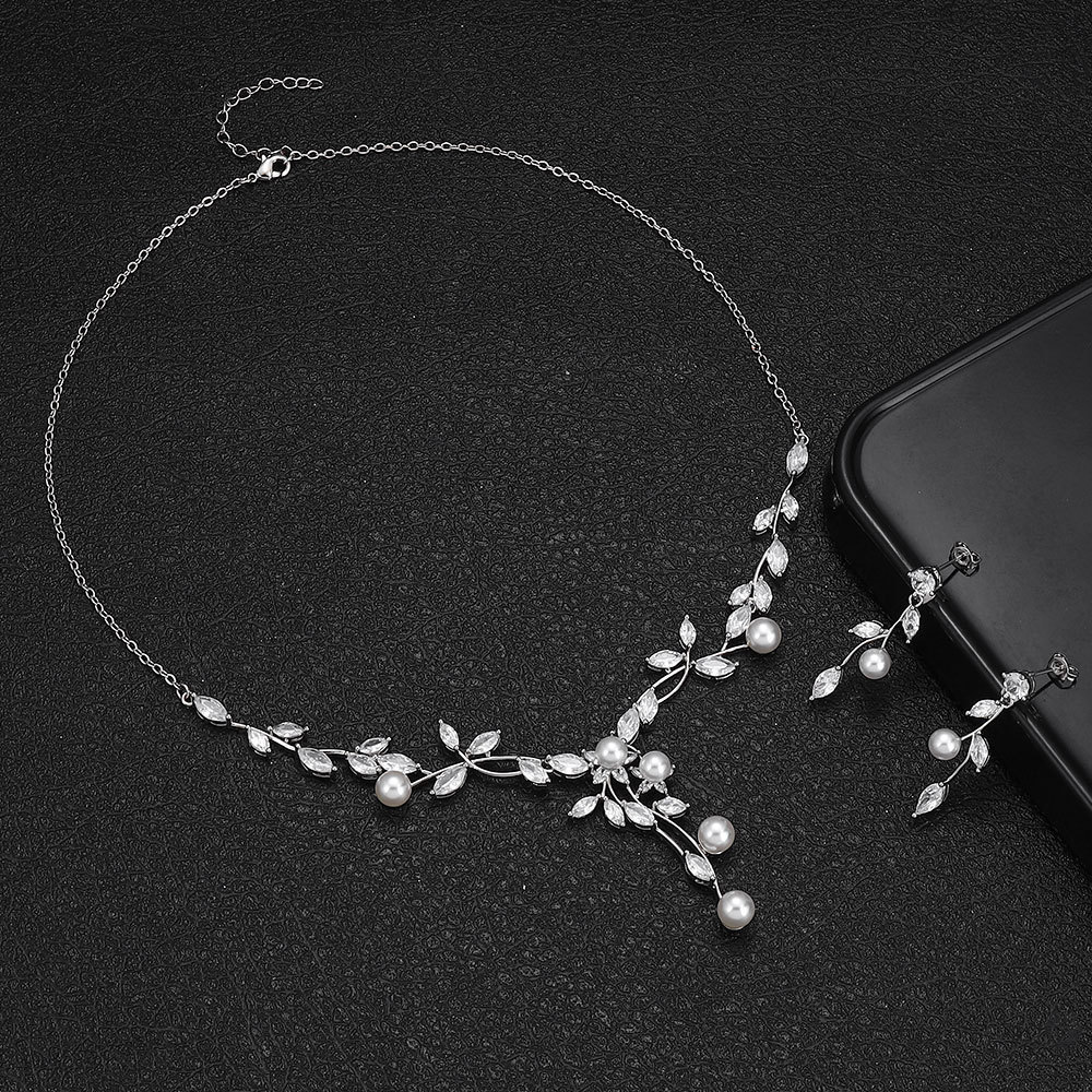 Ladies /Bridal Shiny Zircon Jewelry Sets #JEWLY109