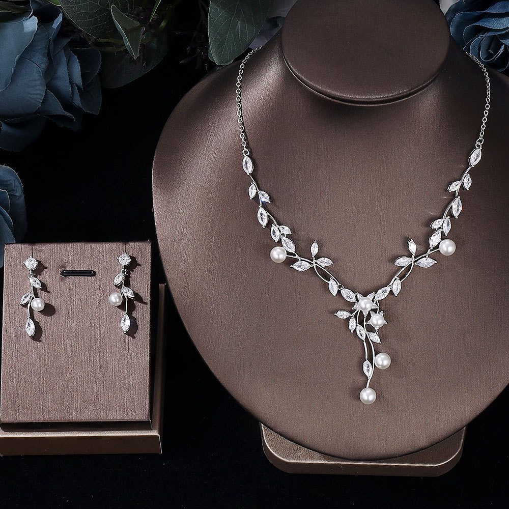 Ladies /Bridal Shiny Zircon Jewelry Sets #JEWLY109