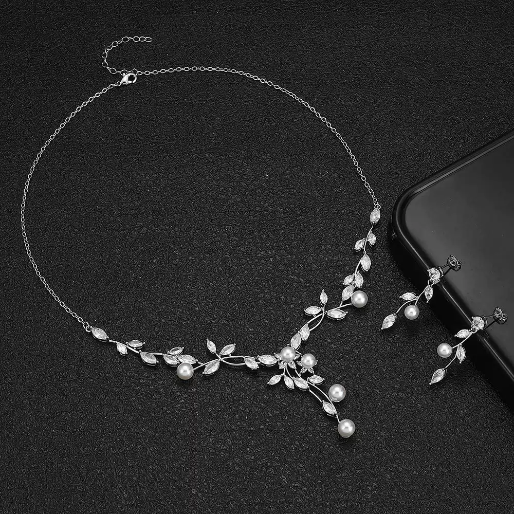 Ladies /Bridal Shiny Zircon Jewelry Sets #JEWLY109