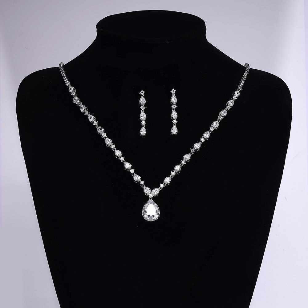 Ladies /Bridal Shiny Zircon Jewelry Sets #JEWLY110