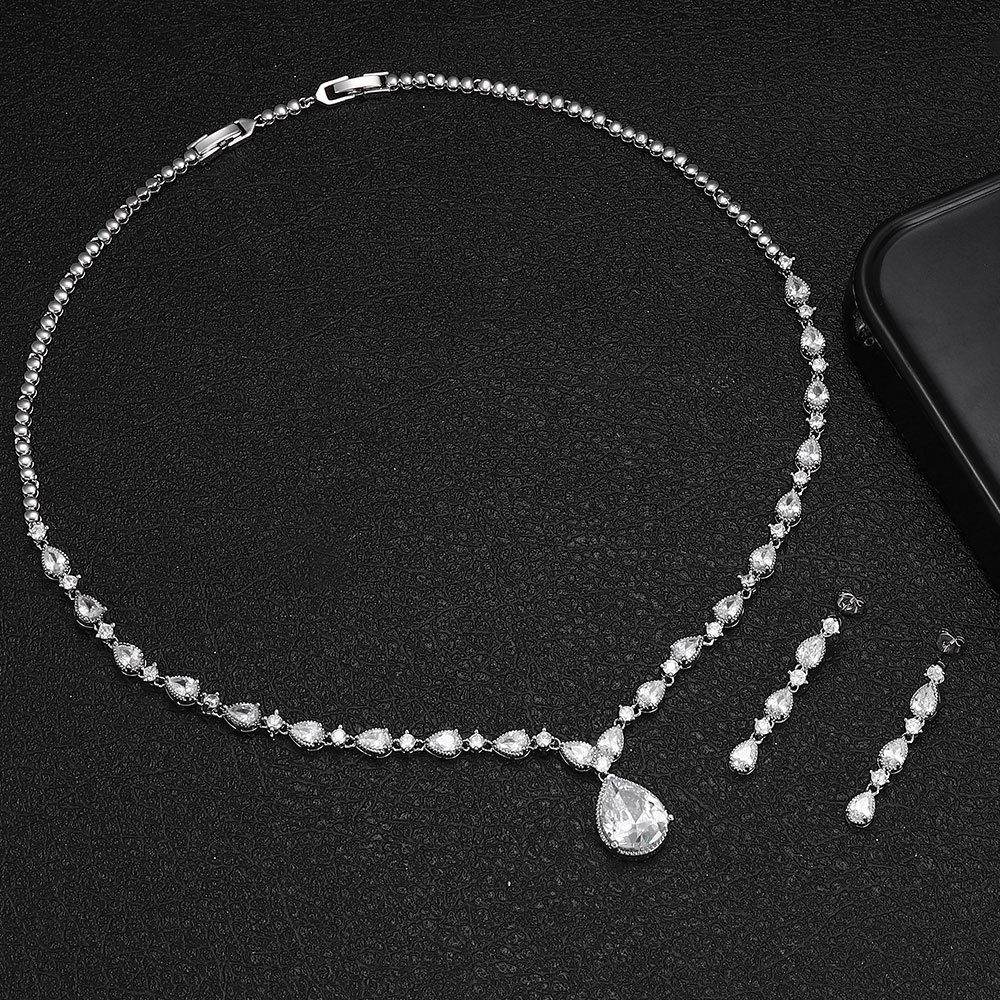 Ladies /Bridal Shiny Zircon Jewelry Sets #JEWLY110